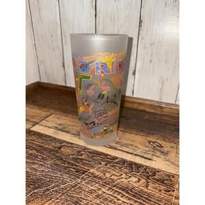 CatStudio State of Florida Collectable Tall Frosted Glass Collins Tumbler 2007